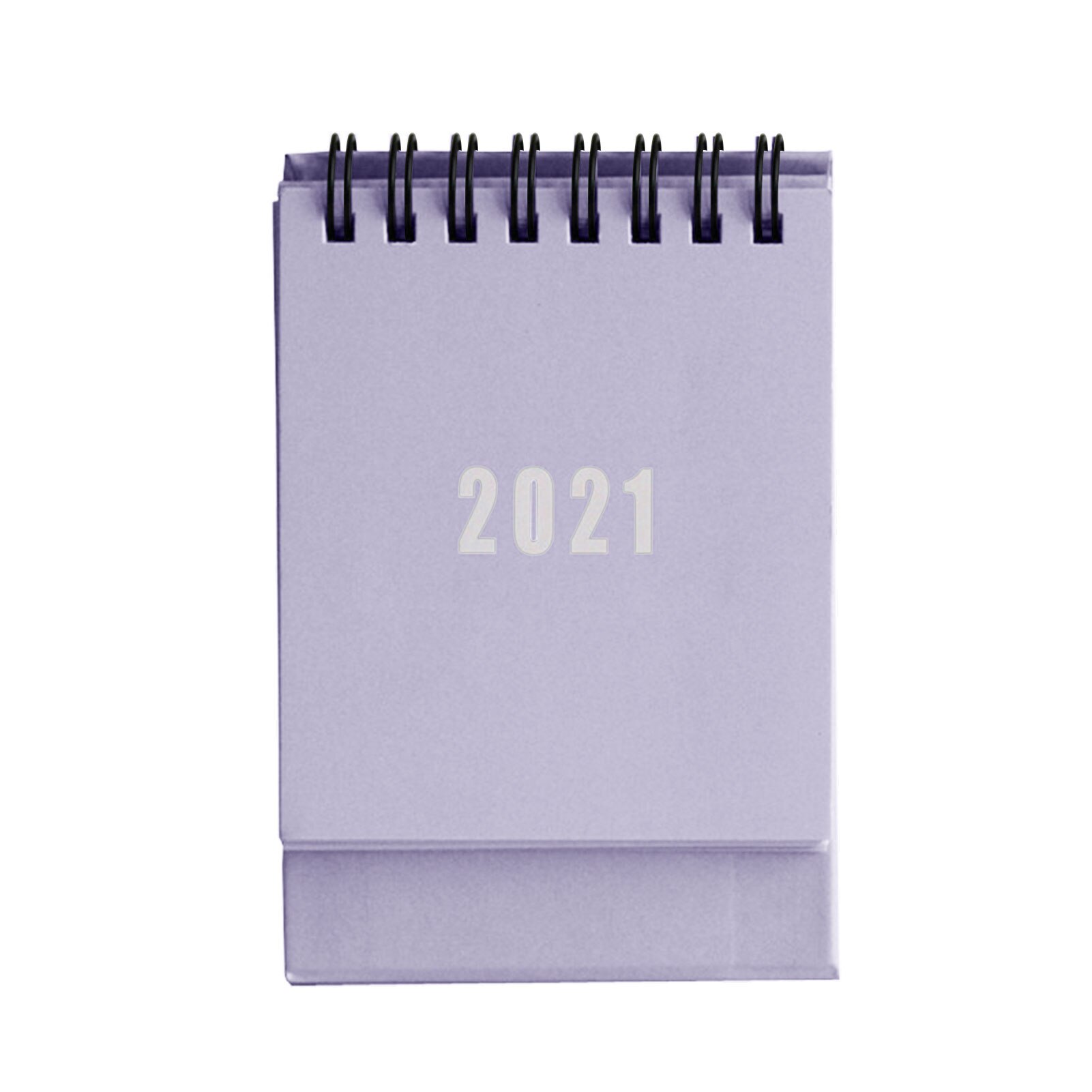 Mini Desk Calendar Desktop Ornaments Portable Work Note Calendar Year Plan Schedule Back To School: Purple 