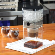 Household Detachable 500ML Plastic+Glass Cold Brew Coffee Bottle Drip Ice Café Maker