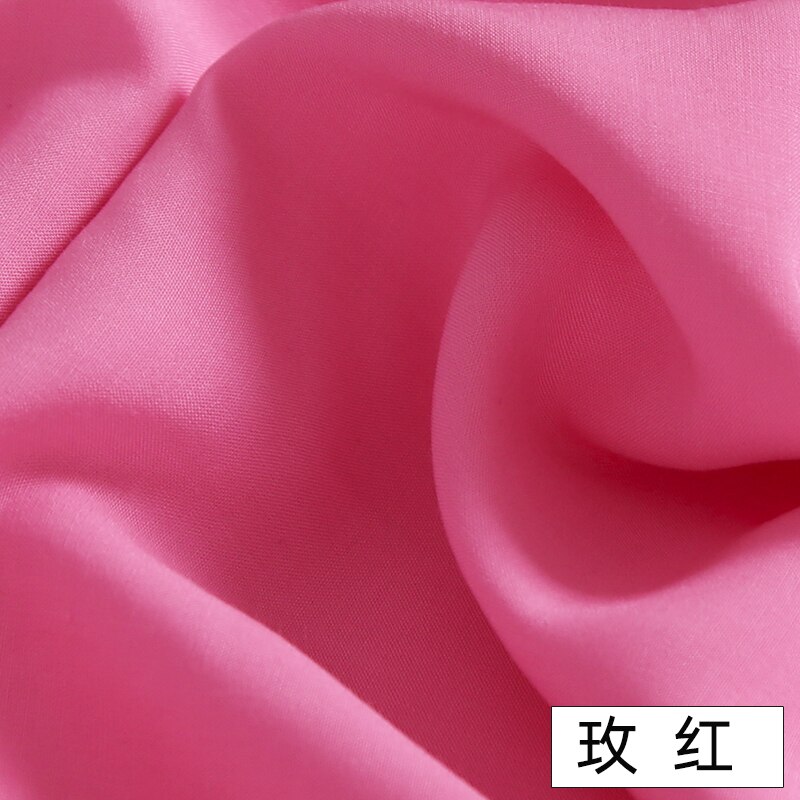 Katoenen Stof Katoen Zijde Effen Kleur Katoenen Doek Zwart Wit Kleding Kleren Stof Doek Katoen Zijde Stof: Rose Red