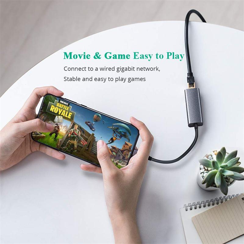 USB C Ethernet Adapter USB Typ C zu 10/100/1000M RJ45 Lan Adapter Für MacBook Profi huawei P30 USB C Netzwerk Karte Konverter