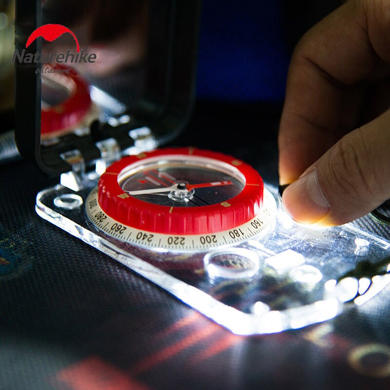 Naturehike Compass Portable Hiking Multi-functional Compass With Light Outdoor Survival Tools Waterproof Compass Camping Travel