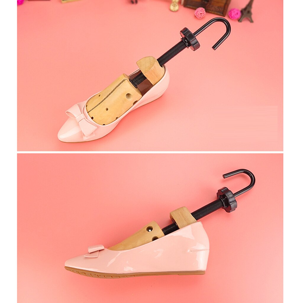 Unisex Cedar Wooden Boots Shoe Tree Women Mens Shoes Stretcher Expander Shaper Keeper Adjustable 2 Ways EU 35-46