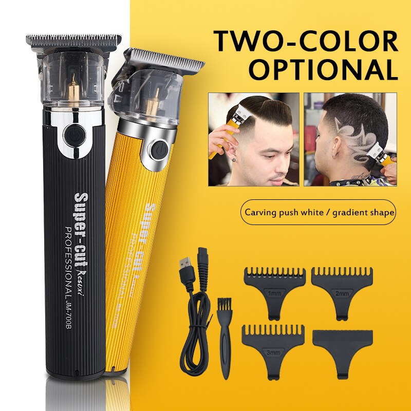 Cordless Hair Clipper Hair Trimmer Carbon-steel Blade Hair Cutting USB Beard Trimmer Powerful Haircut Styling
