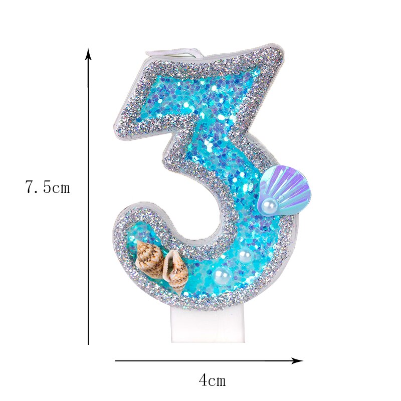 Oceaan Shell Verjaardag Kaarsen Kinderen Nummer 1st 2 3 4 Cake Toppers Verjaardag Wedding Party Decoratie Mermaid Cake Kaarsen Nummer