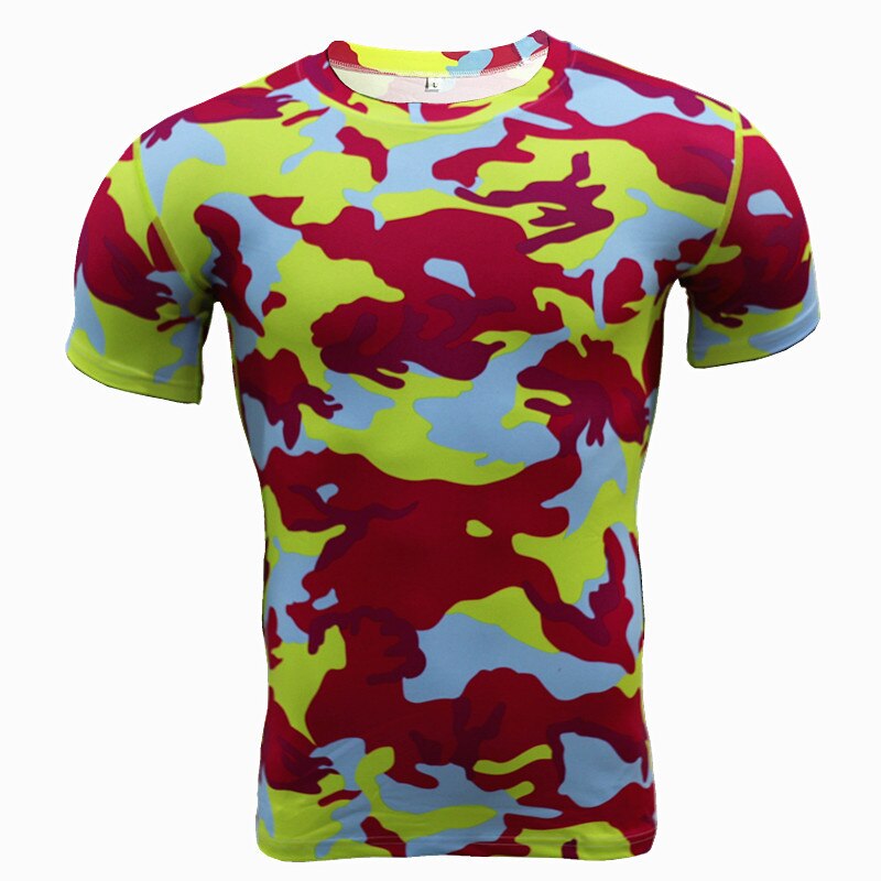 Crossfit T-shirt Mannen T-shirt Man Fitnesscrossfit Tee Camouflage Tshirt Mannen Fitness Compressie Shirt Punisher Mma Training Tees