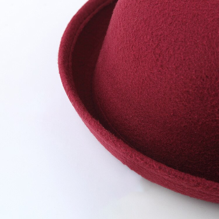 Sombreros de fieltro de lana para mujer, gorro cálido Retro Vintage con estampado de animales, no deformadas, de otoño e invierno,