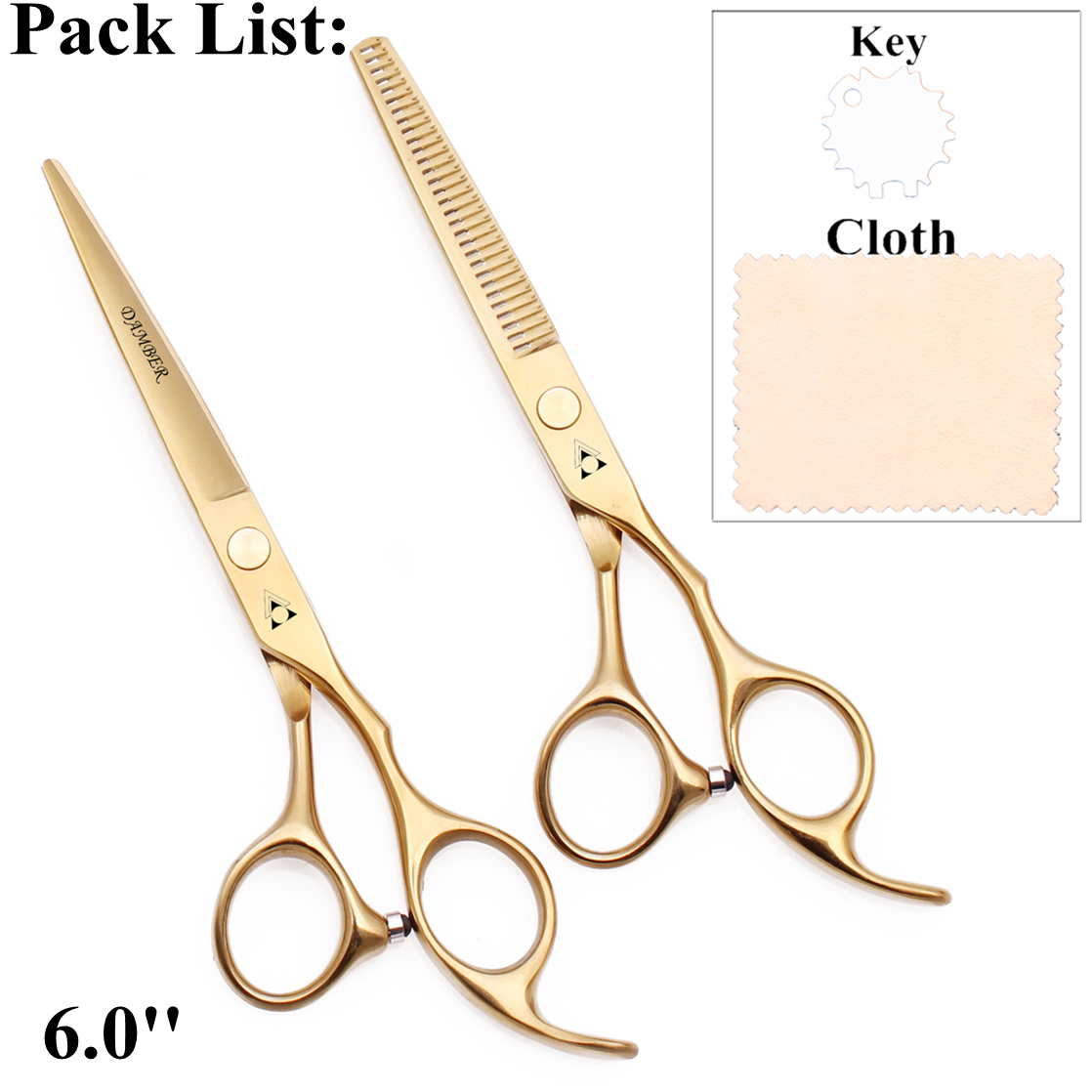 Tijeras para el cabello 5,5 6,0, tijeras profesionales de peluquería, juego de tijeras de peluquero para adelgazar, tijeras para cortar cabello 440C Japón acero 888 #: Marfíl