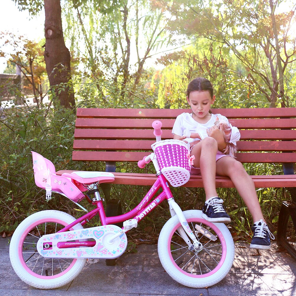 Drbike barncykelstolpe dockstol med hållare för barncykel med dekorera dig själv klistermärken babycykel cykel babystol docka