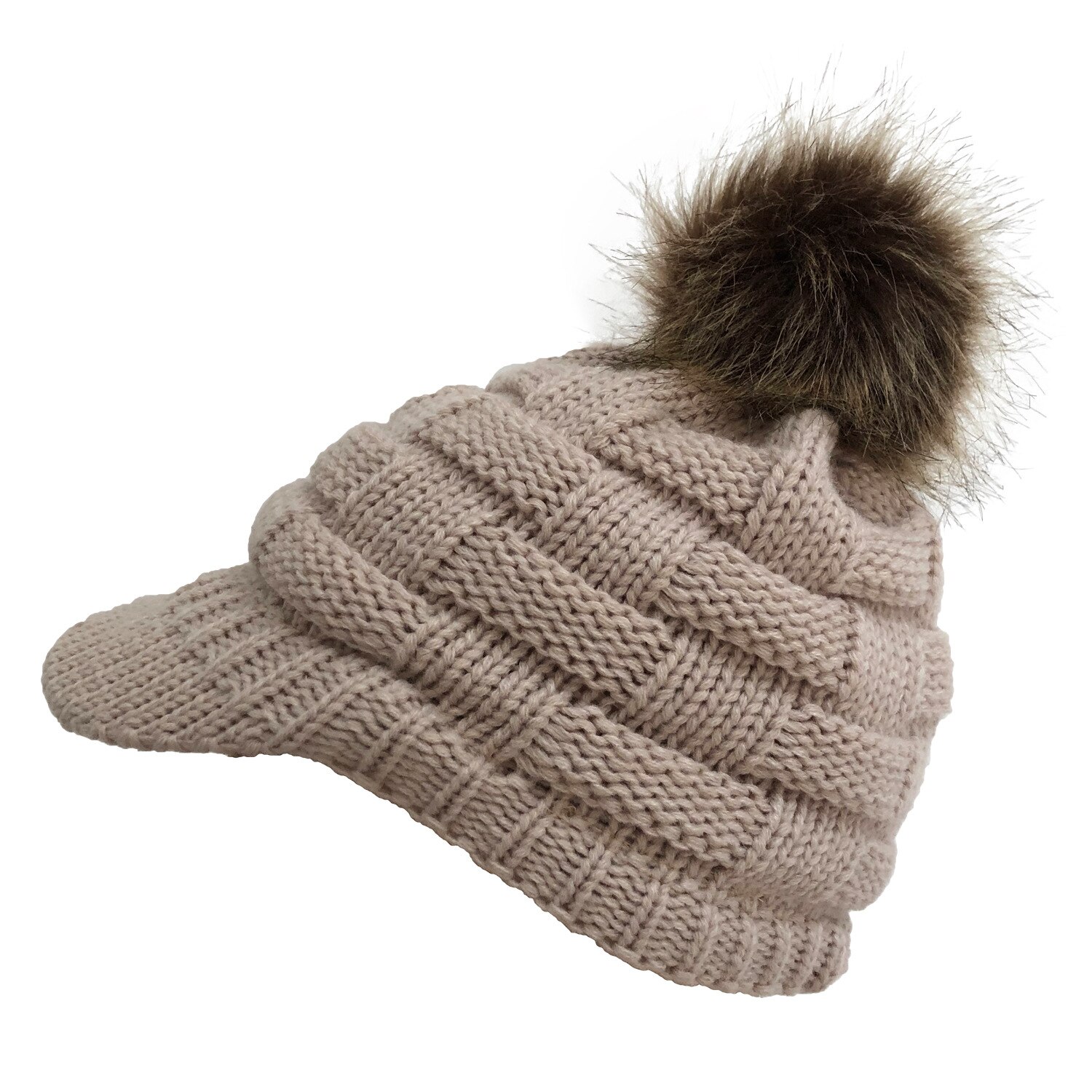 Damen Ente Zunge betroffen Kappe Frauen Warme Gestrickte Wolle Baskenmütze Hütte Mütze Geflochtene häkeln Ski Deckel wickeln Elegent headcaps: Beige
