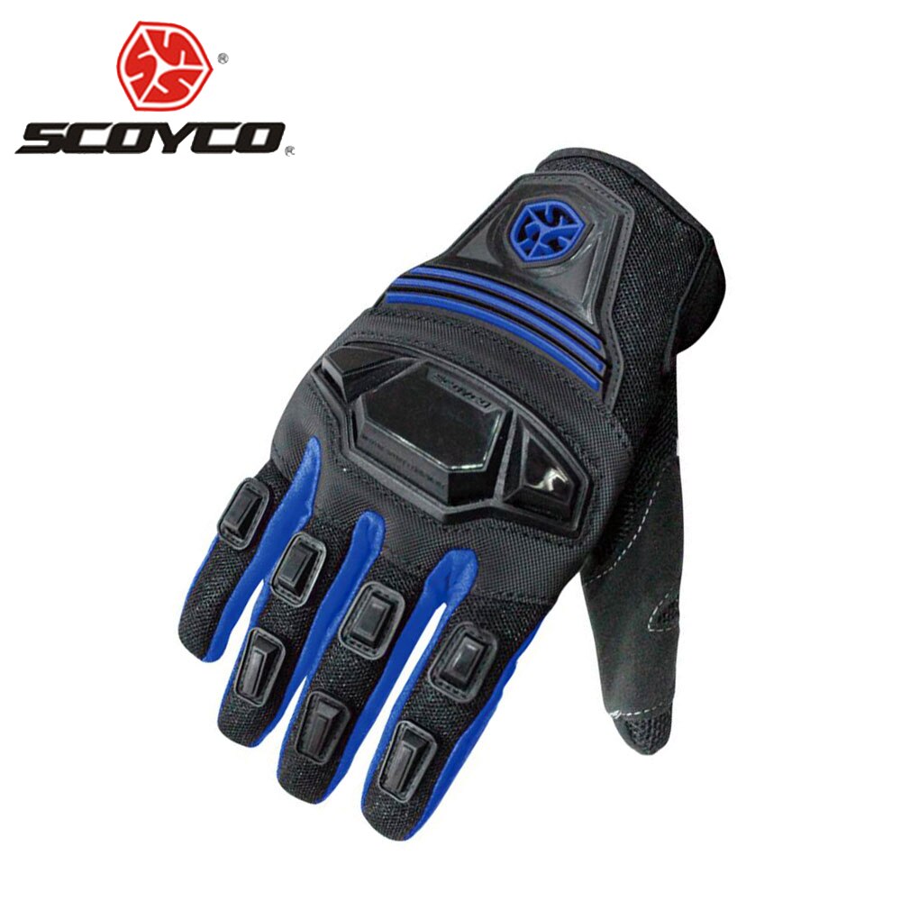 SCOYCO Motorcycle Gloves Full Finger Moto Gloves Outdoor Sports Riding Guantes Breathable Mesh Motocross Off-Road Racing Gloves
