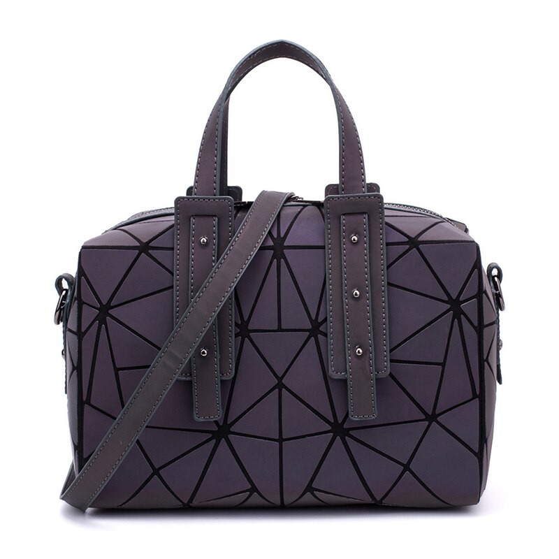 Diomo luminous geometric damhandväskor kudde axelväska boston handväska crossbody-väska för kvinnor o