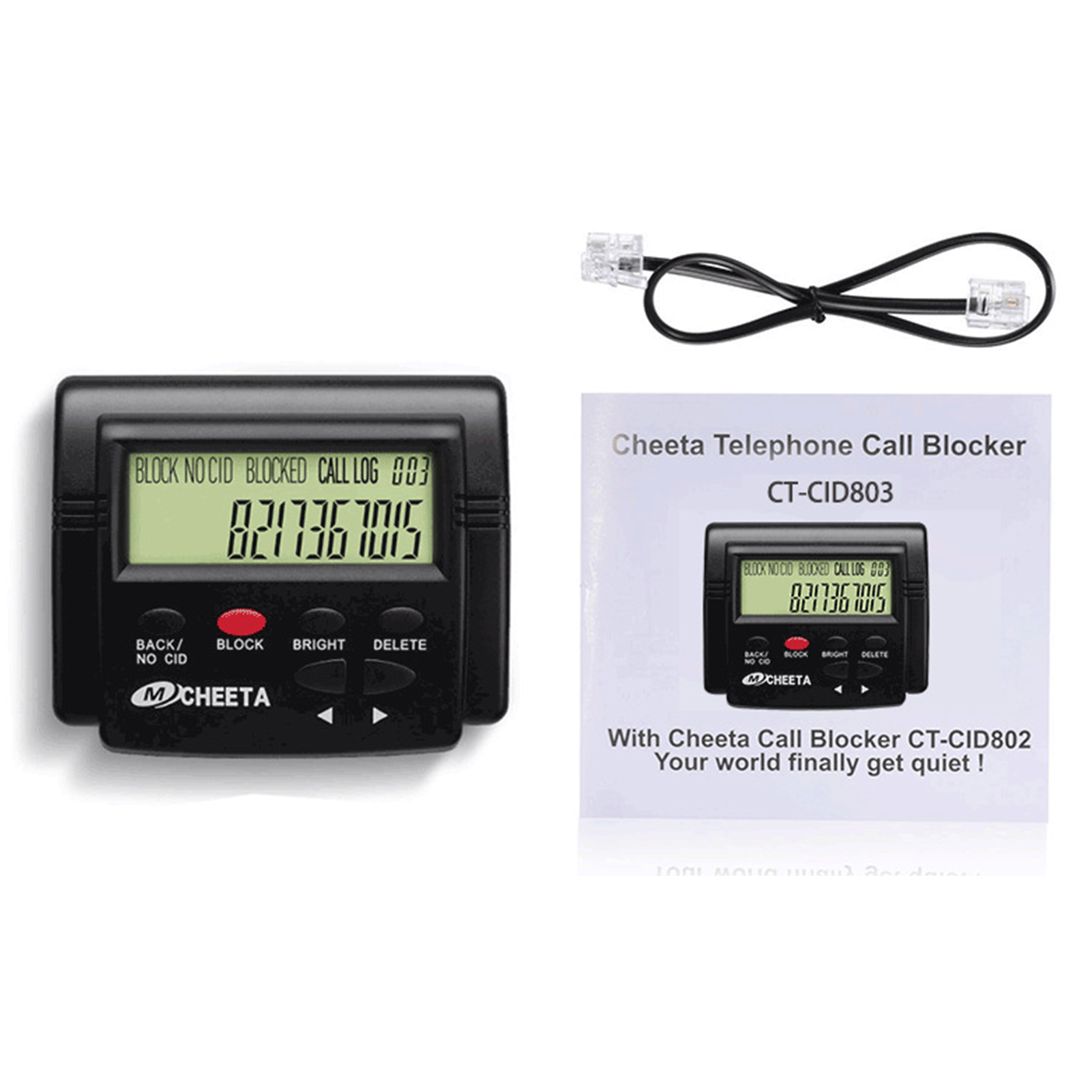 Call Blocker for Landline Phones Telephone 2000 Caller ID Box Blocking One Touch Number Block Device Block Nuisance Calls