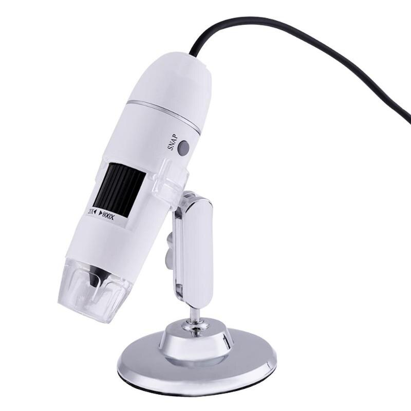 Microscopio Digital USB 1000X 800X 8 LED 2MP, endoscopio electrónico con Zoom, lupa de cámara + soporte de elevación, herramientas: 800X 8LED