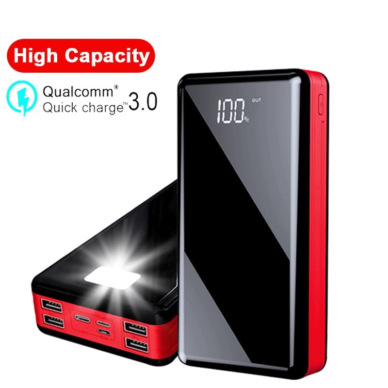 50000Mah Power Bank Hoge Capaciteit Draagbare Outdoor Reizen Powerbank Poverbank Mobiele Telefoon Fast Charger Voor Xiaomi Mi Iphone