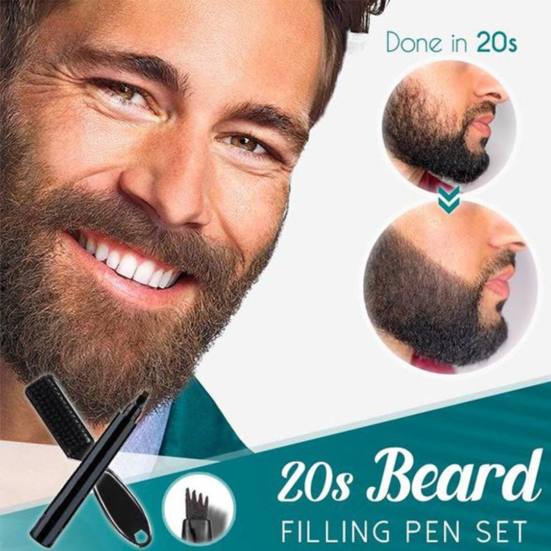 Baard Vullen Pen Kit Mannen Kapper Potlood Filler Waterdicht En Zweet Proof Gezichtshaar Wenkbrauw Reparatie Pen Tool