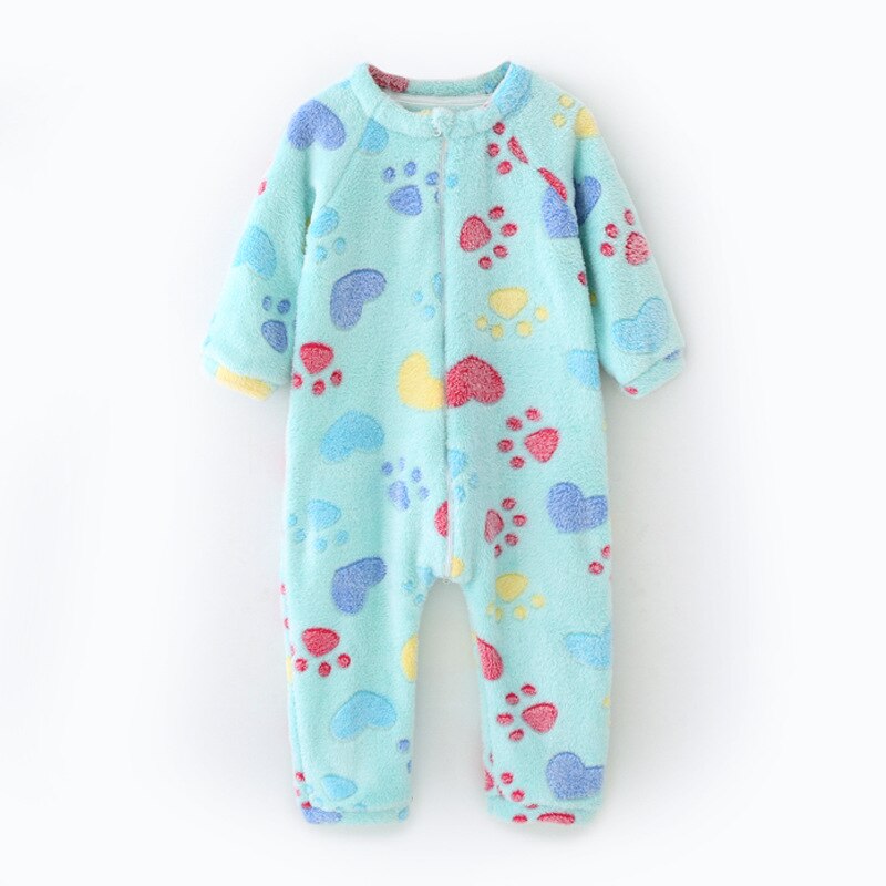 Art Pyjama schlafsack Neugeborenen Jungen Mädchen Klettern Kleidung kigurumi für freundlicher bademantel Kind Pyjama für mädchen nachtwäsche: Blau / 12M