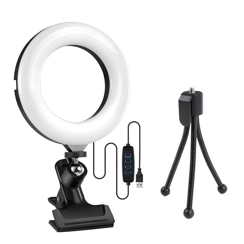 Video Conference Lighting Kit, Ring Light Clip on Laptop Monitor for Webcam Lighting, Remote Working, Reading, Study: Default Title