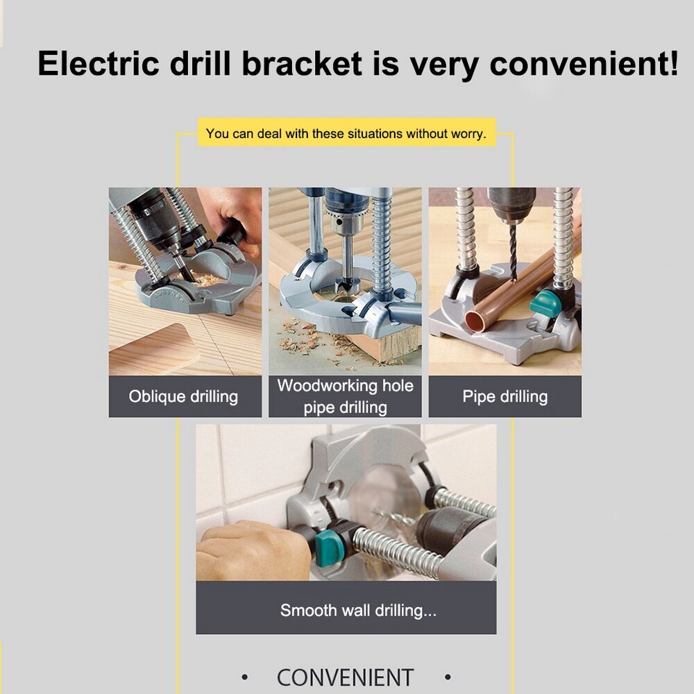 Precisie 45-90 ° Hoek Verstelbare Boor Gids Pijp Boor Houder Met Chuck Boor Houder Stand Boren Gids Voor elektrische Boor