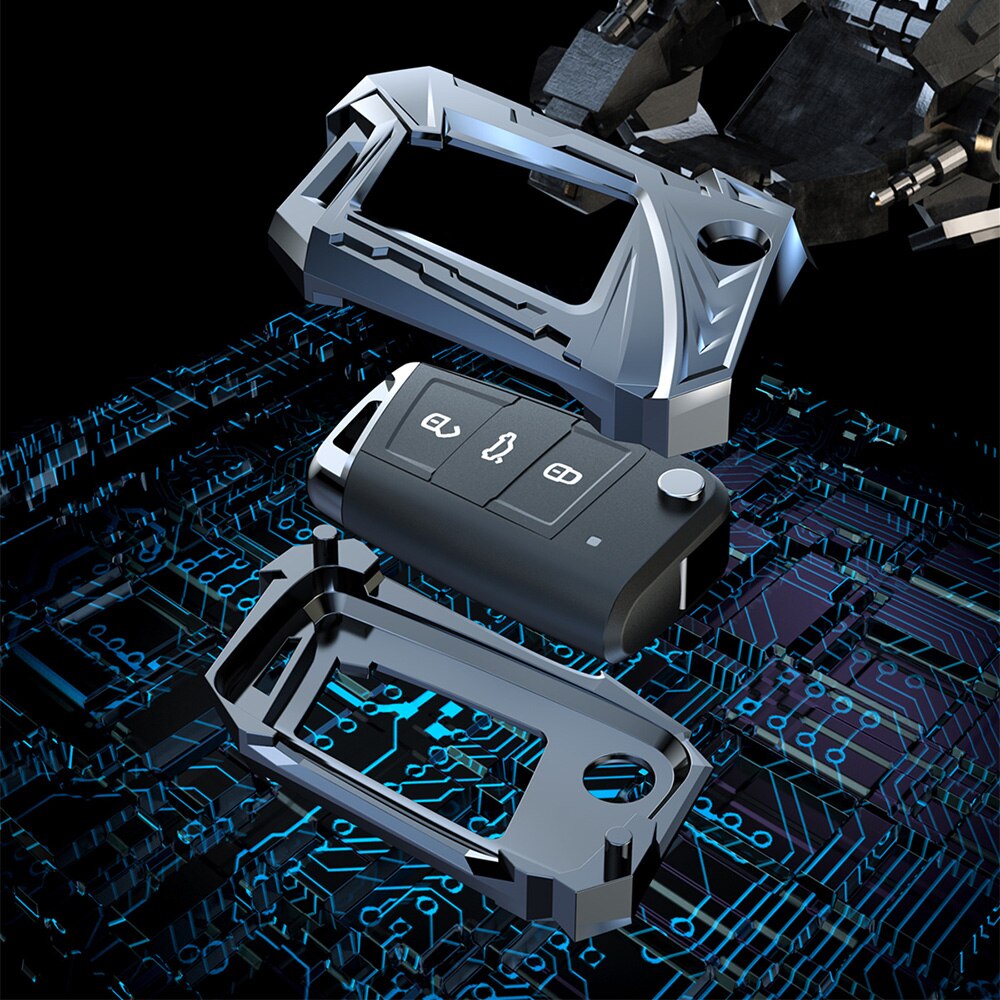 Zinklegering auto afstandsbediening sleutelbehuizing voor volkswagen vw golf 7 mk7 tiguan touran voor skoda octavia  a7 seat leon ibiza