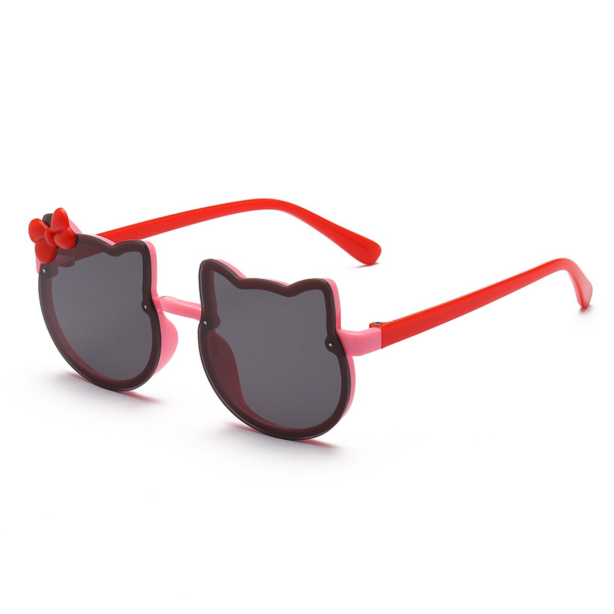 Gafas de sol de para niños y niñas, lentes de ojo de gato, UV400, anteojos bonitos, gafas de sol de conductor,: pink red