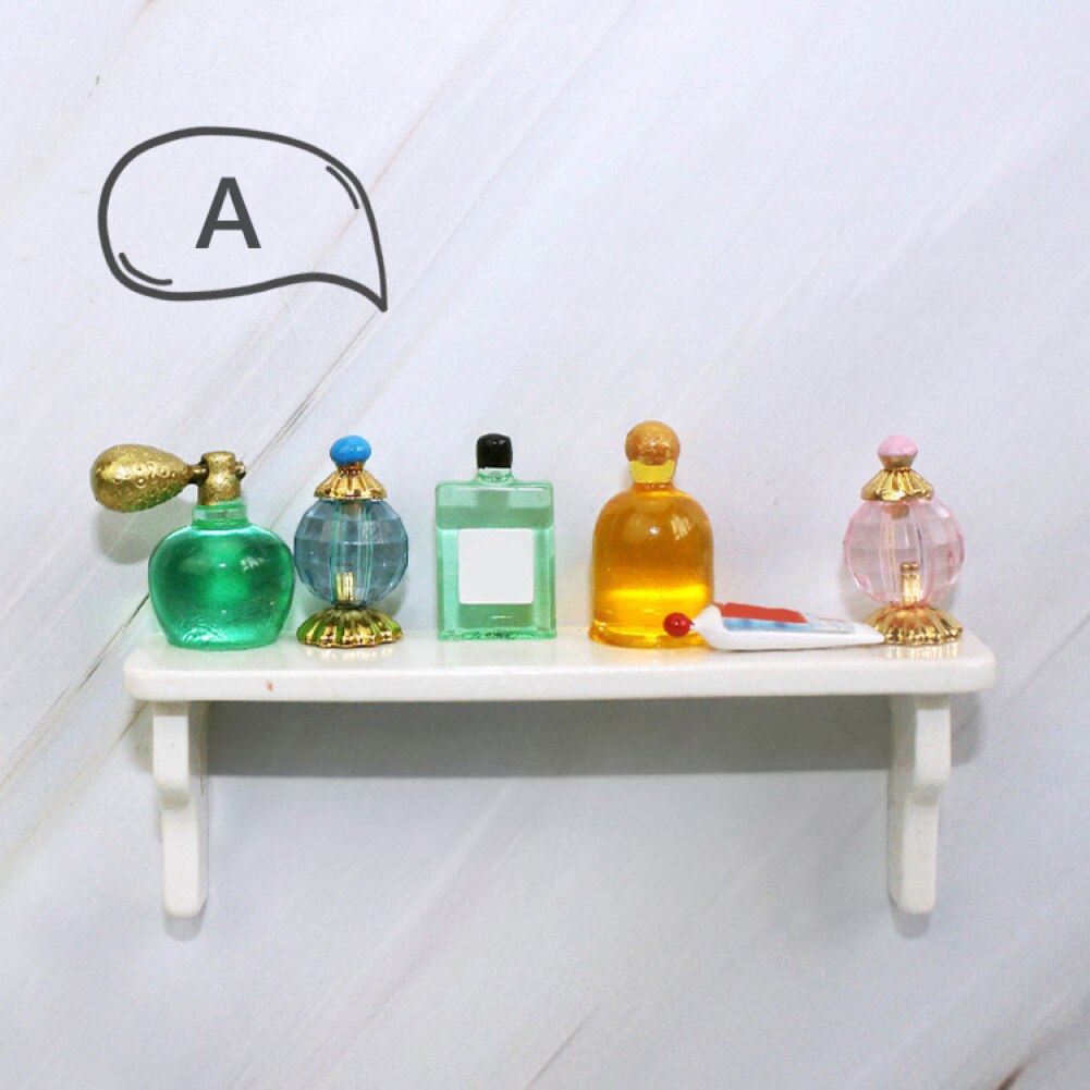 Étagère de parfum Miniature pour enfants, simulation de scène, modèle 1/12, accessoire de maison de poupée à monter soi-même