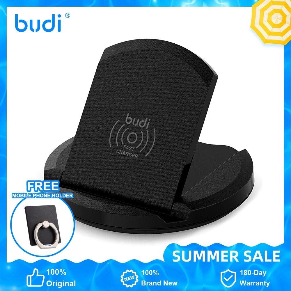 BUDI 15W Drahtlose Ladegerät Für iPhone 13 Profi Max 12 Mini Schnelle Wirless Ladung Für Samsung Xiaomi Huawei Telefon Halfter Für iPhone