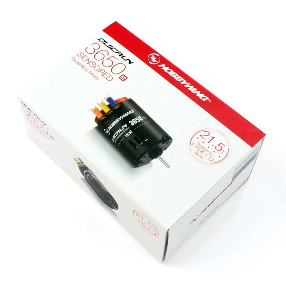 Hobbywing quicrun  g2 3650 sensored 6.5t / 8.5t /10.5t /13.5t / 17.5t / 21.5t racing børsteløs motor til 1/10 rc bilcrawler