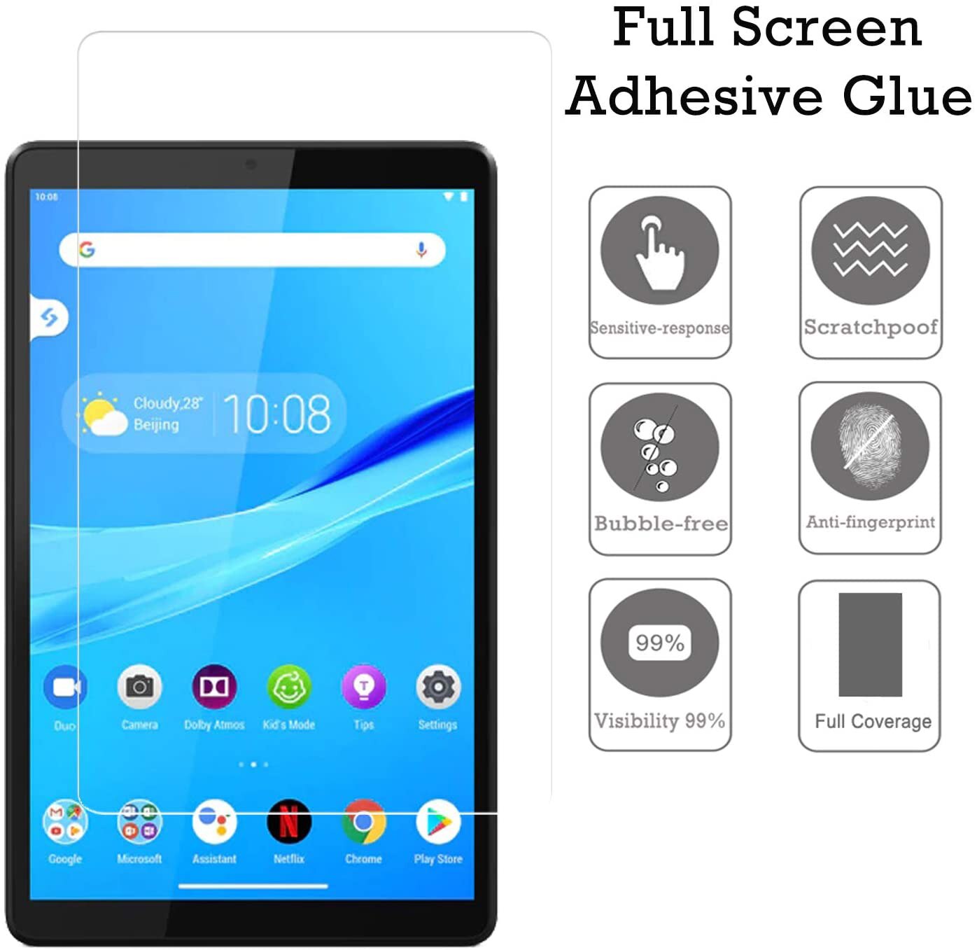 Tablet tempered glass screen protector cover for lenovo tab  m8 tb-8705f/8505x 8,0 inch anti-scratch tempered film: Default Title