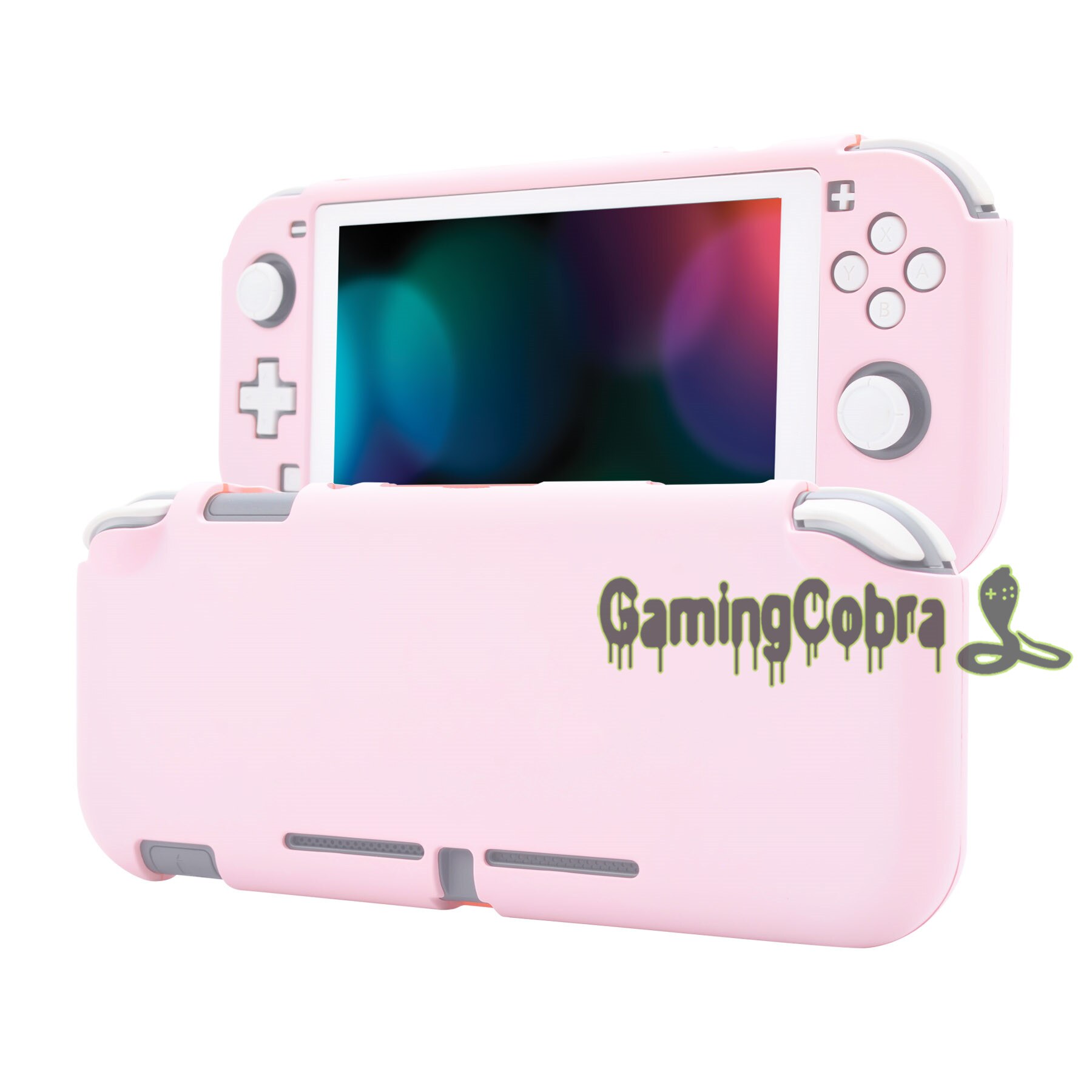 Sakura rose Soft Touch housse de protection rigide pour NS Switch Lite - 1 x bordure blanche verre trempé protecteur d'écran inclus