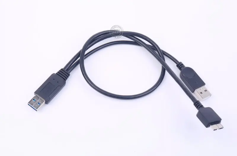USB 3.0 Double Puissance Y Forme 2 X Type A À B Micro Haute Vitesse Jusqu'à 5 Gbps Câble de Transfert De Données pour les Disques Durs Externes