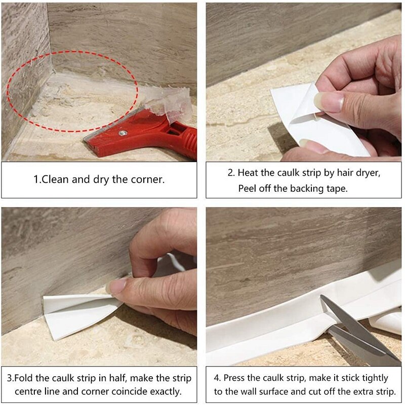 Aanrecht Waterdichte Meeldauw Sterke Zelfklevende Transparante Tape Tape Badkamer Kloof Strip Zelfklevende Zwembad Water Seal