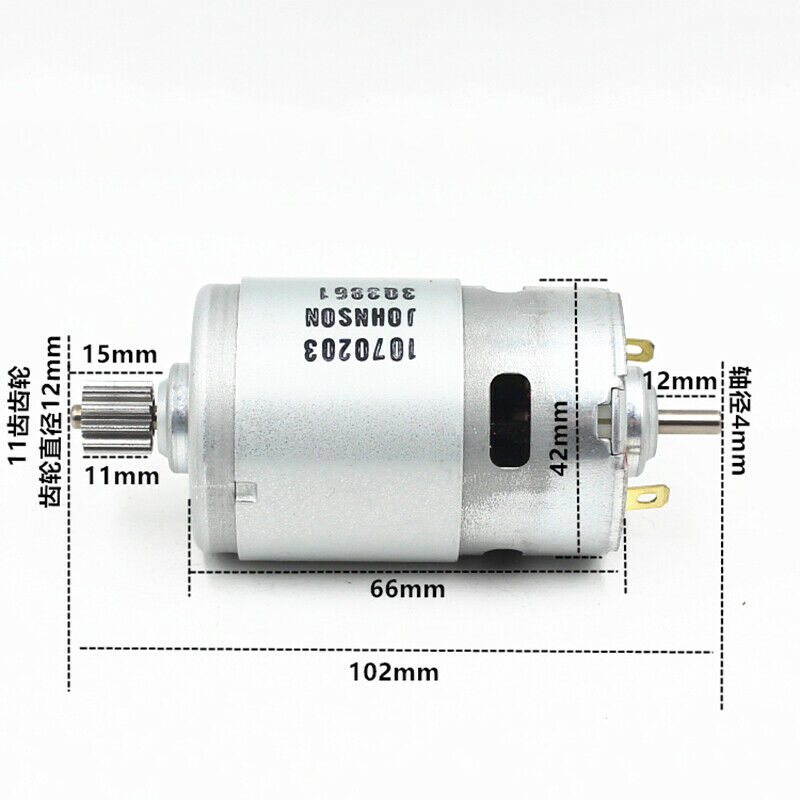 300w johnson rs -775 dobbeltaksel dc motor 12v 18500 rpm høj hastighed høj effekt stort drejningsmoment dobbeltakset motor