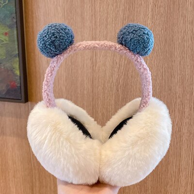 Foldable Kawaii Winter Cold Protection Earmuffs Ladies Cute Christmas Headband Earmuffs Thick Warm Plush Earmuffs Snow Keep Warm: style 11