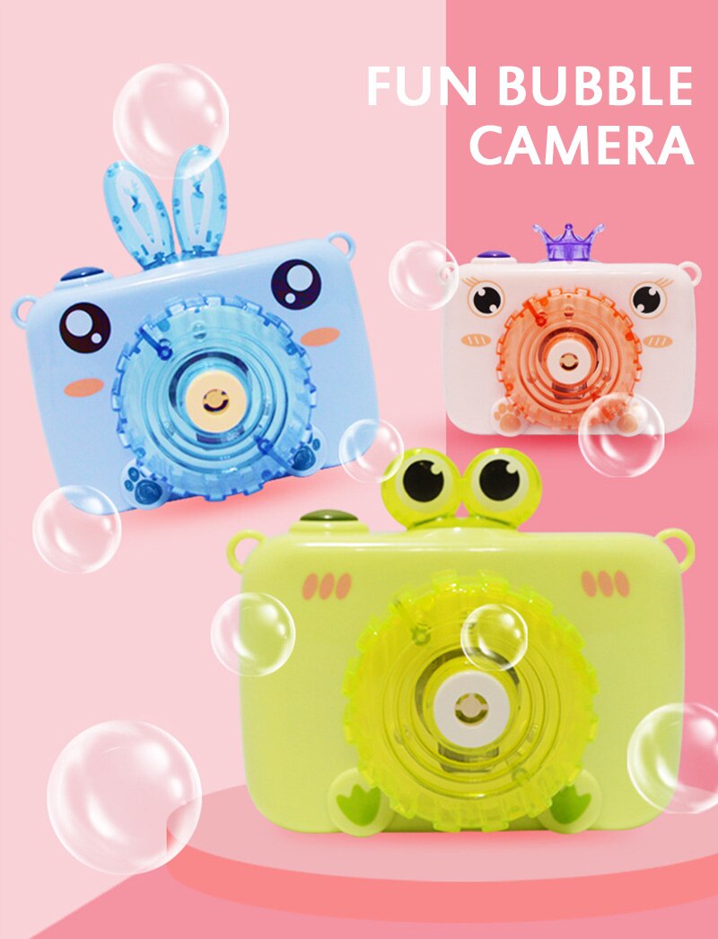 1Pcs Bubble Camera Speelgoed Volautomatische Elektrische Met Licht En Muziek Licht, duurzaam Outdoor Speelgoed Geschikt Voor Jongens En Meisjes