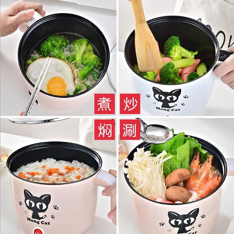 220V Mini Electric Pot Portable Multi Cooker Stainless Steel / Non-stick Inner Available Household Electric Rice Cooker