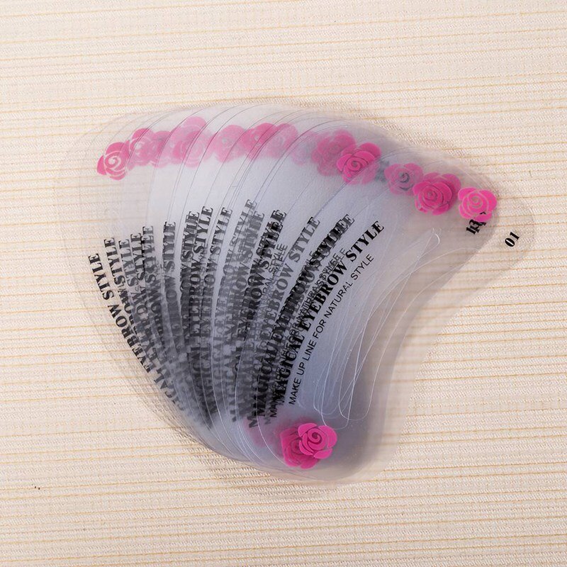 24 pièces ensemble de pochoir à sourcils réutilisable bricolage Guide de dessin de sourcils