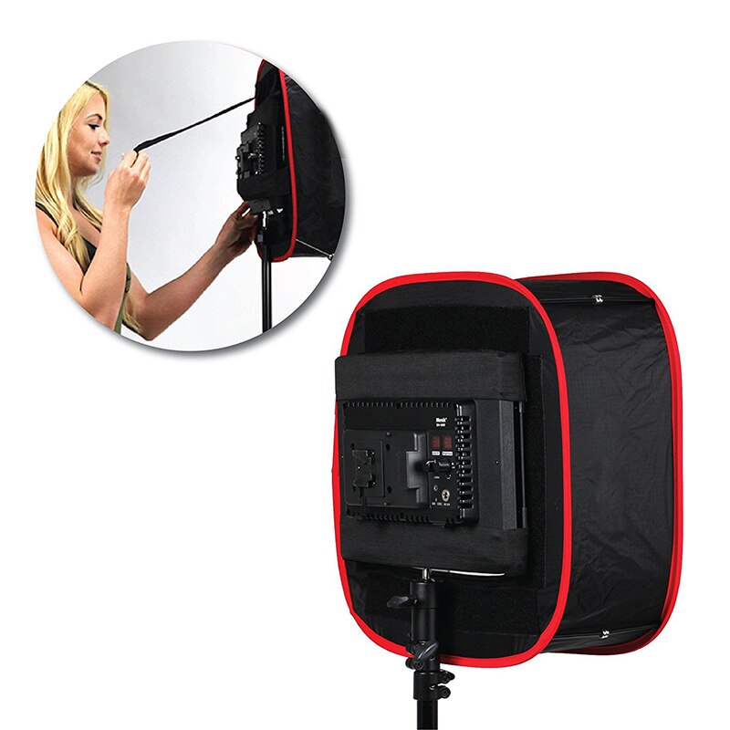 Yongnuo – boîte à lumière pliable de 41x41cm, diffuseur avec bordure rouge pour lumière LED carrée, YN600 YN900 pour Portrait de Studio Photo et vidéo
