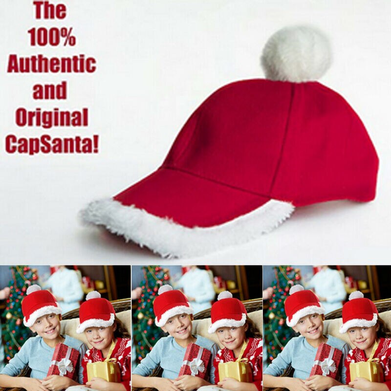 Red Christmas Party Santa Hat Velvet Red White Decor Cap Children Adults Santa Claus Costume Xmas Year