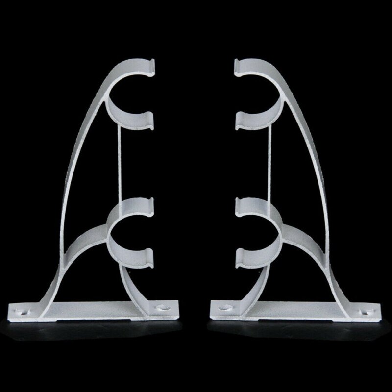 Absf dobbelt stang holder gardinstang beslag heavy duty metal aluminiumslegering 2 stk