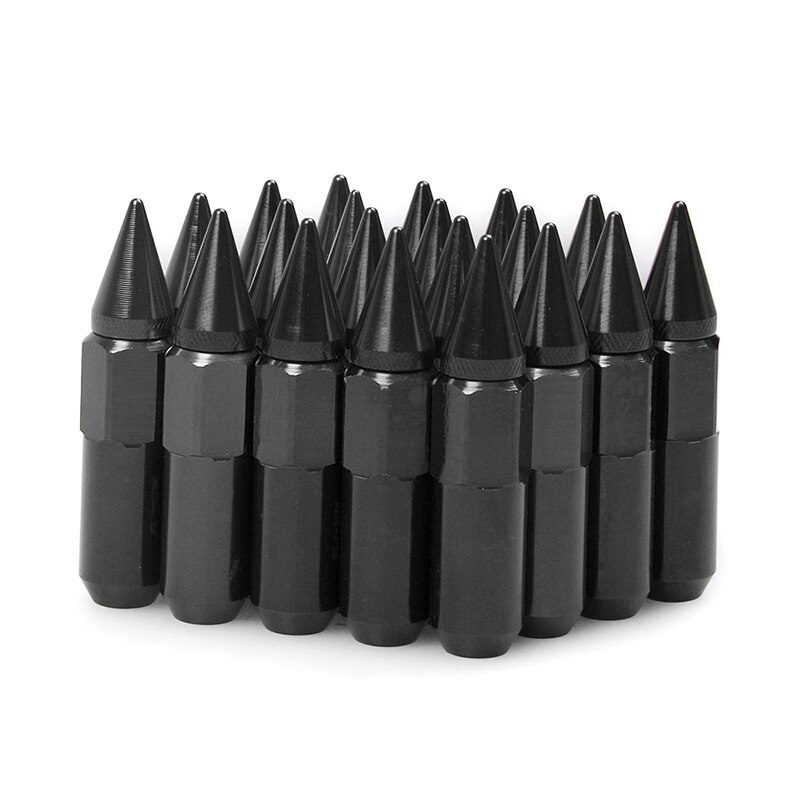Tuercas de rueda de estilo de coche M12X1.5/M12X1.25 de aluminio con picos 60 MM, llantas de sintonizador de ruedas extendidas, Tuercas de tuercas rojas, negras, azules y doradas