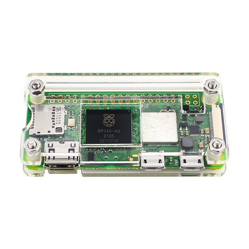 Raspberry Pi Zero 2 W Caja de acrílico Negro transparente Carcasa azul Disipador de calor de enfriamiento pasivo opcional para Raspberry Pi Zero 2 W