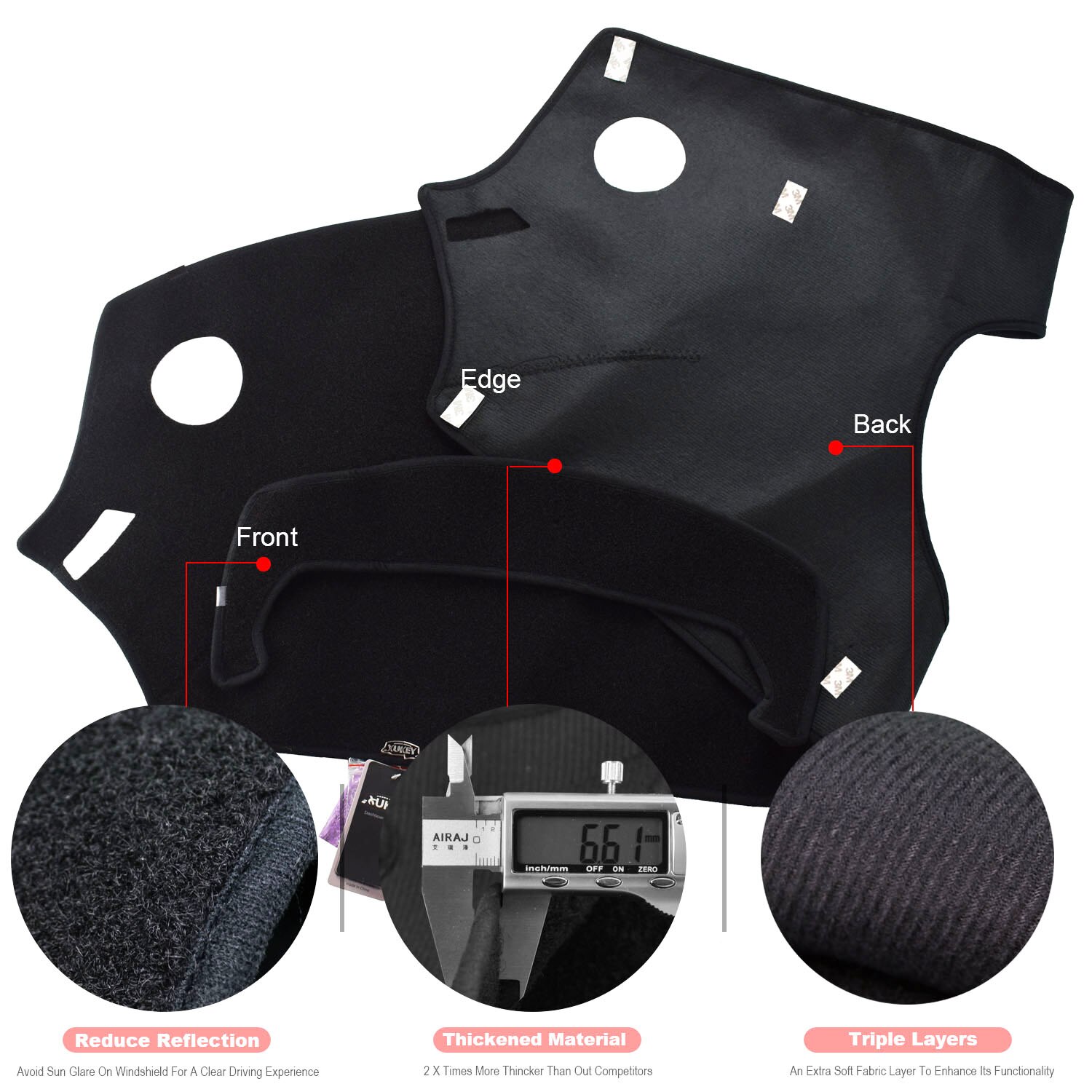 Xukey Fit Voor Citroen C4 C-Quatre 2004-2006 2007 Dashboard Cover Dashmat Dash Mat pad Zonnescherm Dash Board Cover