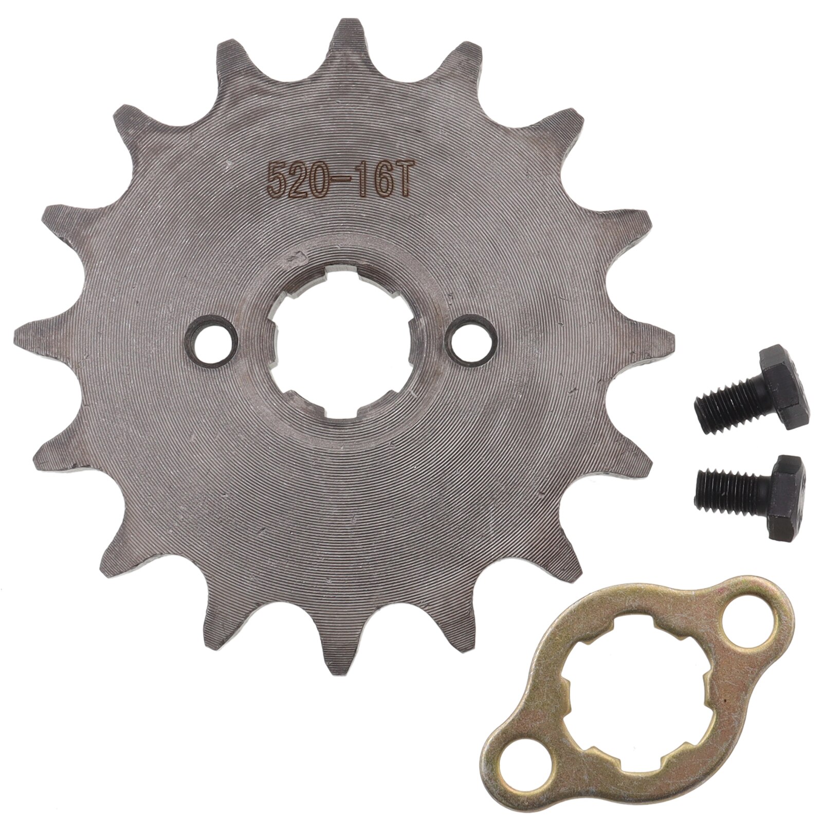 Front Engine 520# 16T 18T 19T Teeth 20mm Chain Sprocket With Retainer Plate Locker for Motorcycle Dirt Bike ATV: 520-16T