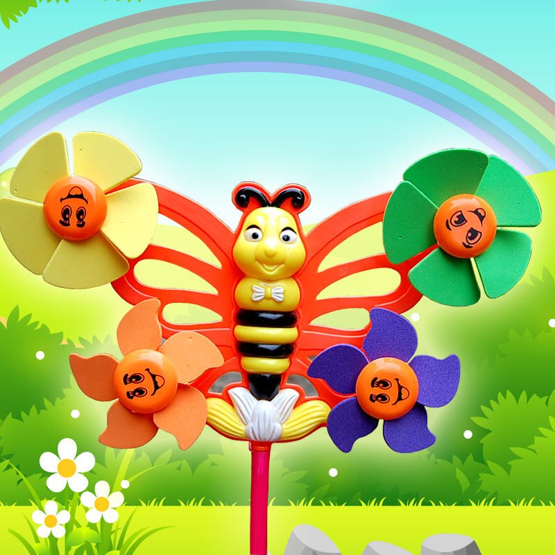 kinderen speelgoed leuke vlinder-vormige plastic windmolen onderdelen traditionele speelgoed 30*25 cm voor kinderen educatief speelgoed 10 stks partij