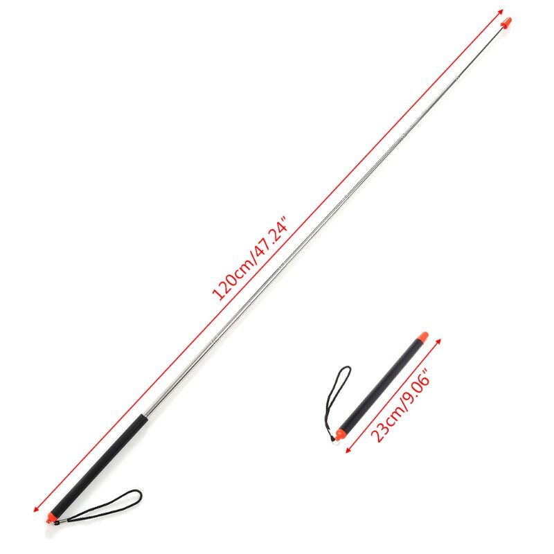 Telescoping Teacher Pointer Pole Stick Stainless Steel Extending Retractable Whiteboard Hand Teaching Supply