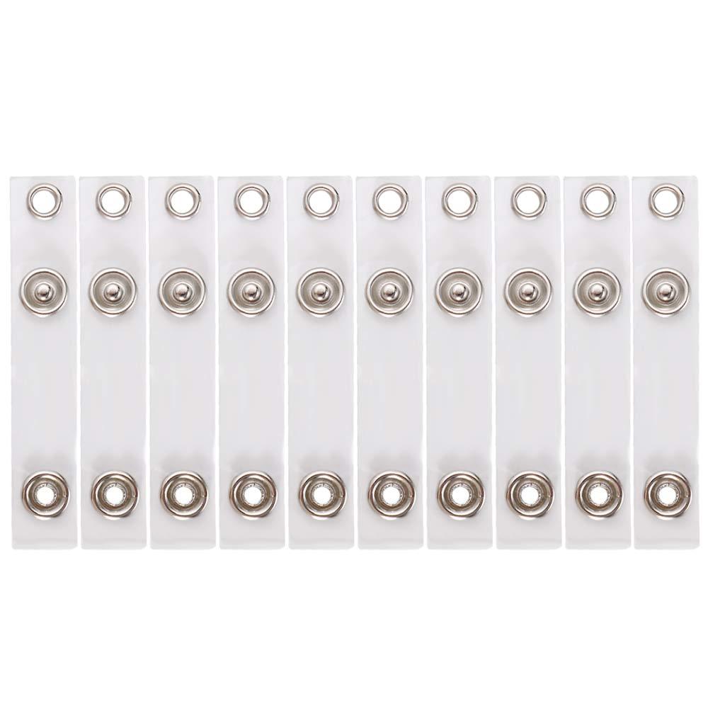 Holder Accessories 10 Pieces Badge Holder PVC Clear Card Holder Buckle ID Card Holder Name Card Keychains Card Holder Lanyard: Default Title