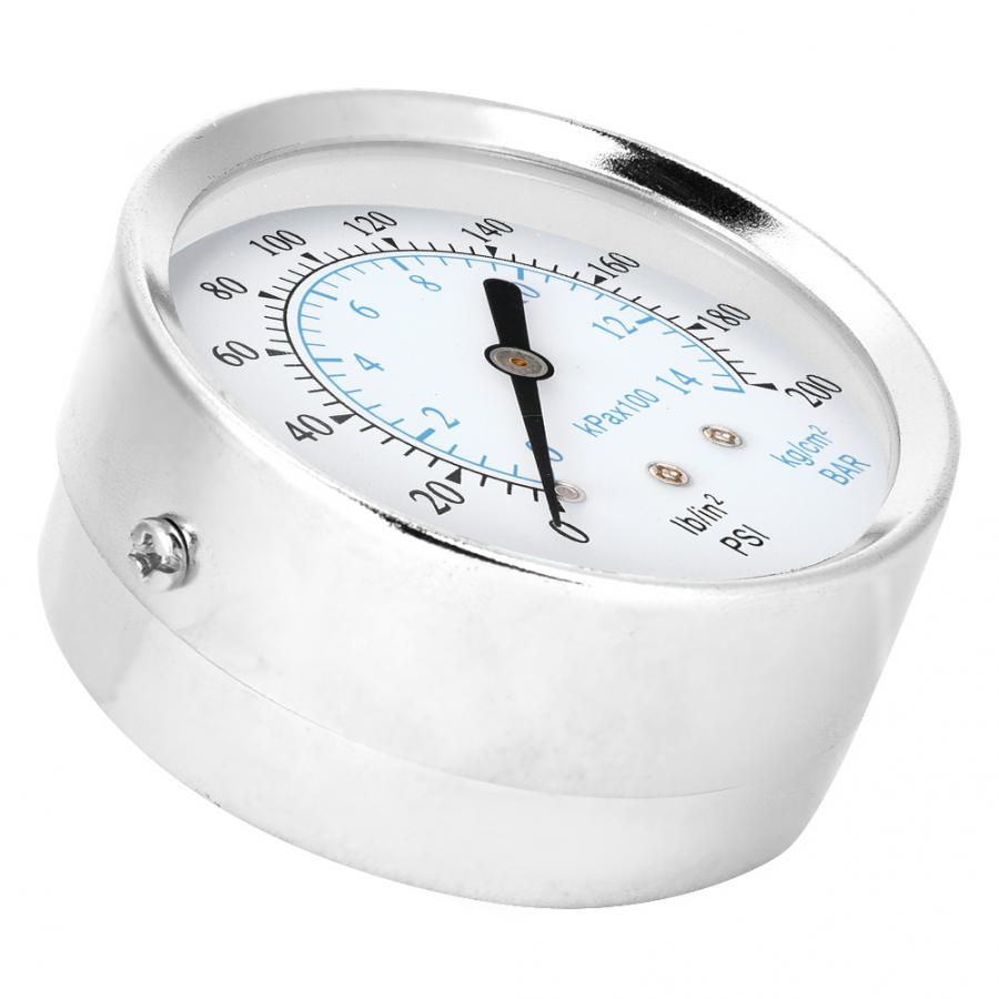 0-200psi Dual Scale Pressure Gauge 1/8NPT Back Connection Pressure Gauge