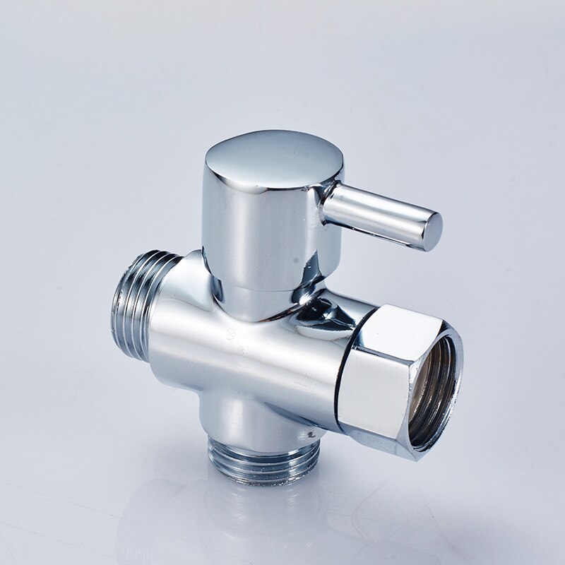 Shower Diverter 3/4" 1/2" BSP for Valve Mixer Rigid Riser, Chrome polished Brass