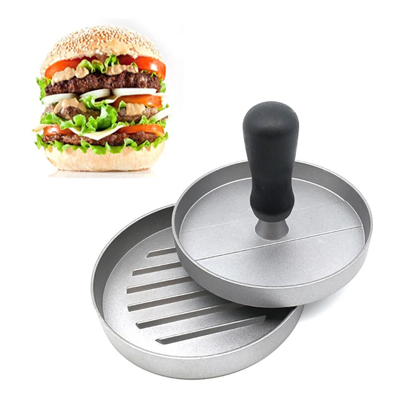 Hamburgare kött nötkött grill pressning pannkaka maskin hamburgare mögel manuell non-stick beläggning plasthandtag köttpress