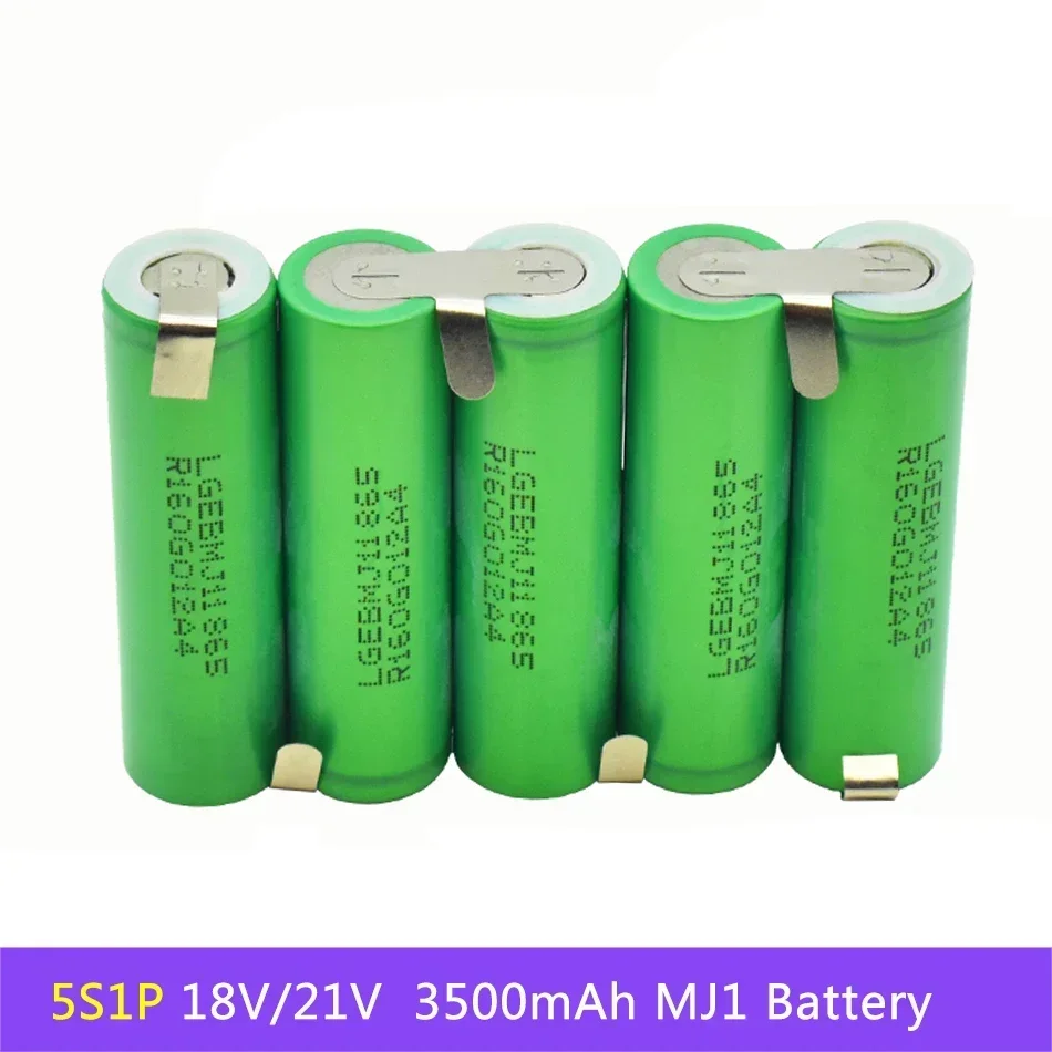 18650 MJ1 3000mAh 6000mAh 20 amps 3S 4S 5S 6S 8S 7.4V 12.6V 14.8V 18V 25.2V 29.6V For Screwdriver batteries weld battery pack: Gold